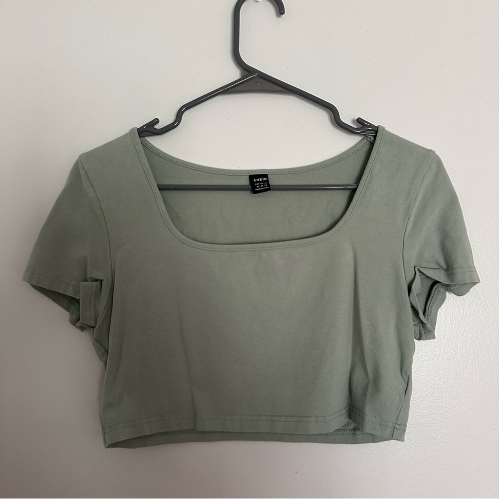 Women's Green Crop Top